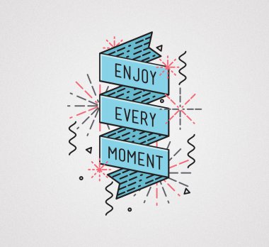 Her an Inspirational illüstrasyon, motivasyonel tırnak keyfini çıkarın