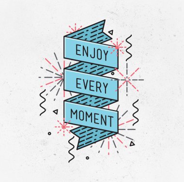 Her an Inspirational illüstrasyon, motivasyonel tırnak keyfini çıkarın