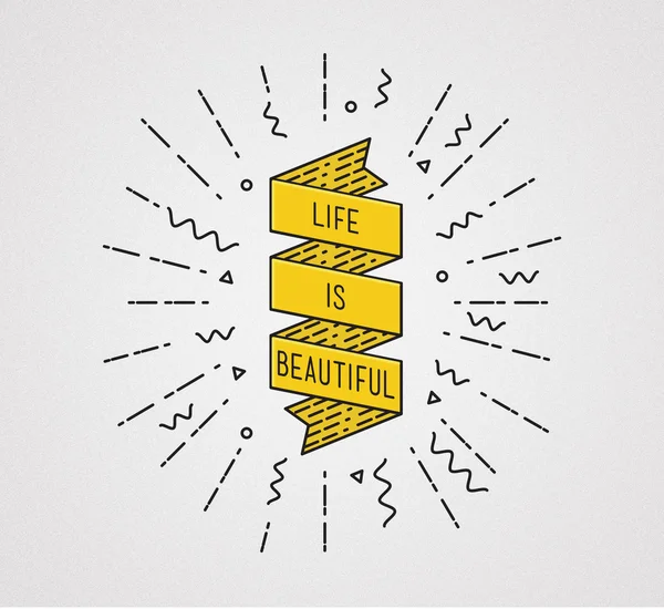 Life is beautiful. Inspirational illustration, motivational quote — Stock Photo, Image