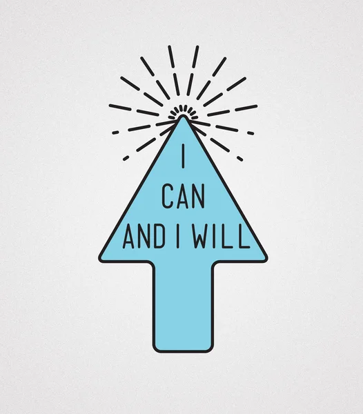 I can and will Ilustración inspiradora, citas motivacionales —  Fotos de Stock