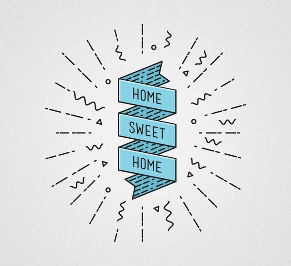 Home sweet . Inspirational illustration, motivational quotes — Stock Photo, Image