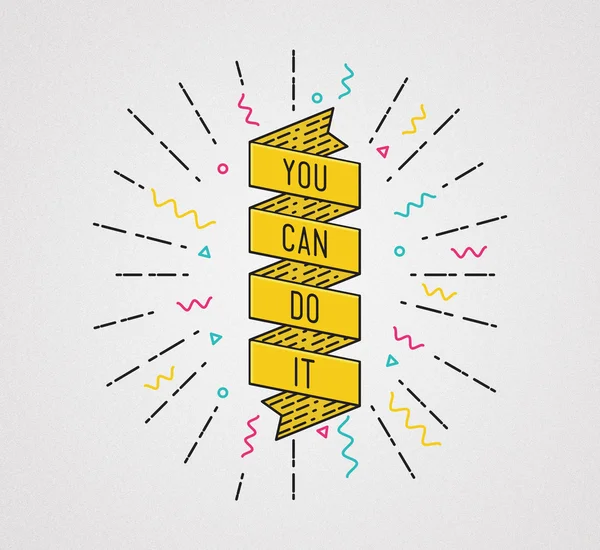 Podes fazê-lo. Ilustração inspiradora, citações motivacionais — Fotografia de Stock