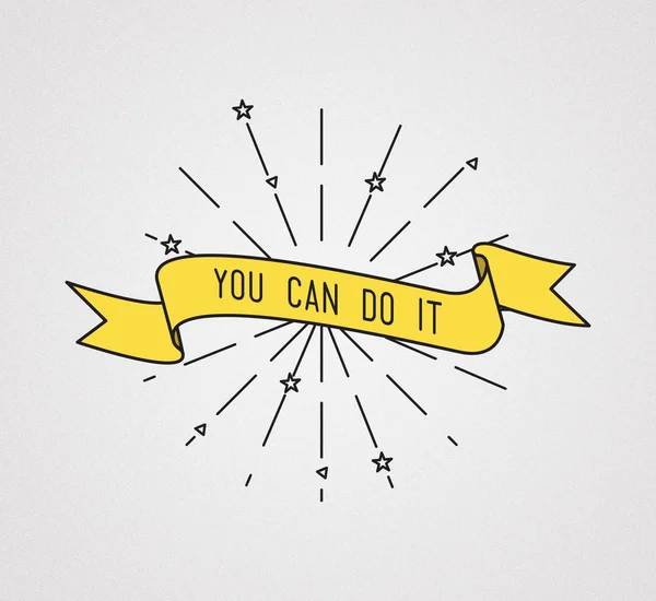 You can do it. Inspirational illustration, motivational quotes — 스톡 사진