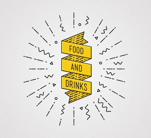 Nourriture et boissons. Illustration inspirante, citation motivante — Photo