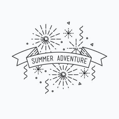 Yaz macera. İlham verici vektör çizim