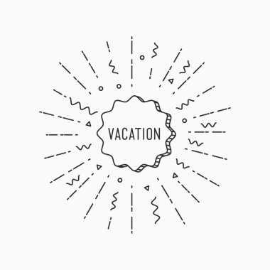 Meslek. İlham verici vektör yaz çizim