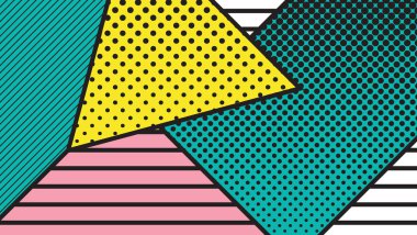 siyah ve beyaz pop sanat geometrik desen