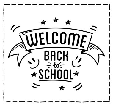 Geri okul tasarım tipografik tırnak için