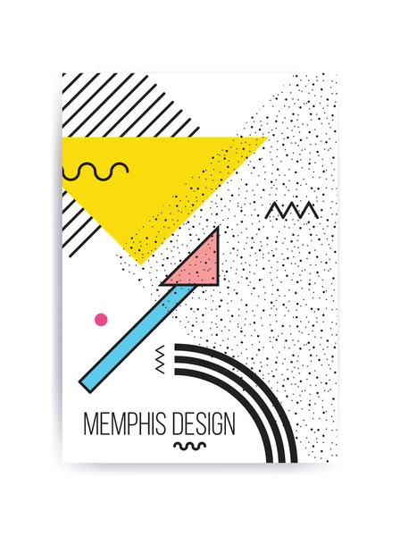 Tendencia colorida Neo Memphis patrón geométrico — Archivo Imágenes Vectoriales