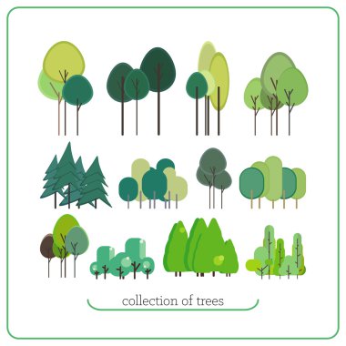 Set flat landscape elements