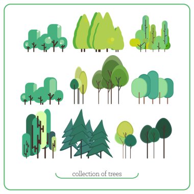 Set flat landscape elements