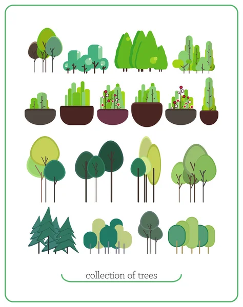 Set flat landscape elements — Stock Vector