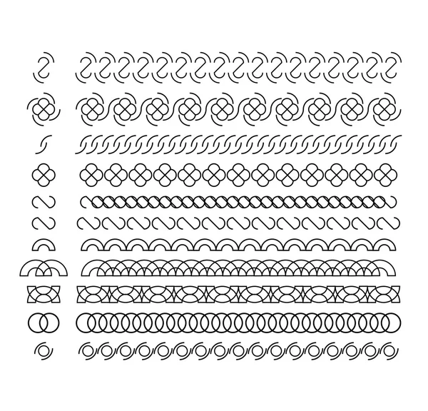 Líneas vectoriales, frontera divide conjunto — Vector de stock