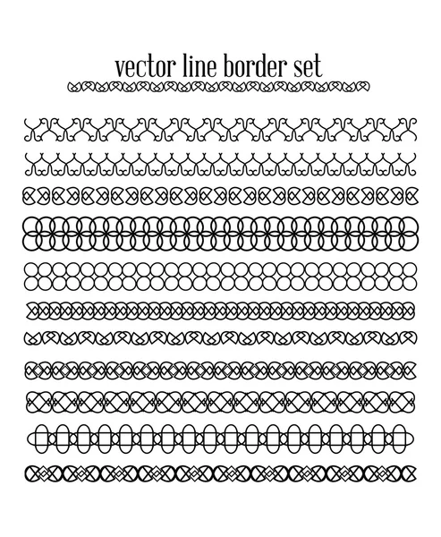 Líneas vectoriales, frontera divide conjunto — Archivo Imágenes Vectoriales
