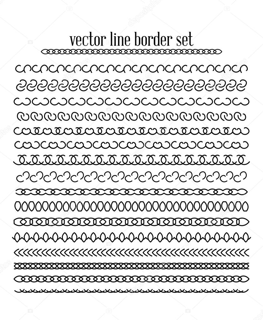 Vector lines, border divides set