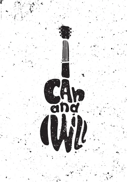 Yapabilirim ve yapacağım. Motivasyonel grunge poster