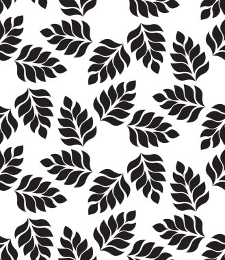 Vector geometric seamless pattern. Modern floral, leaves texture