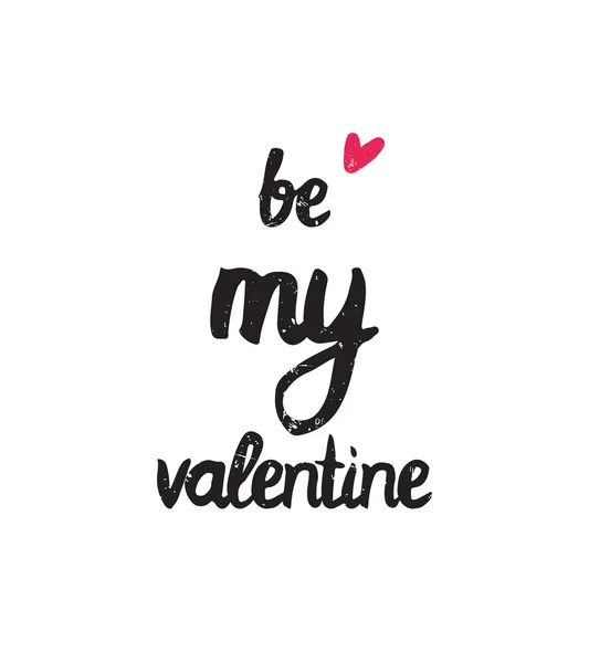 Be my valentine. Trendy poster for Happy Valentine's Day, 14 feb — Stock Vector