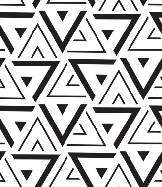Vector geometric seamless pattern. Modern triangle texture, repe