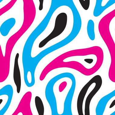 Evrensel Dikişsiz soyut desen doodle retro memphis tarzı geometrik çizgiler