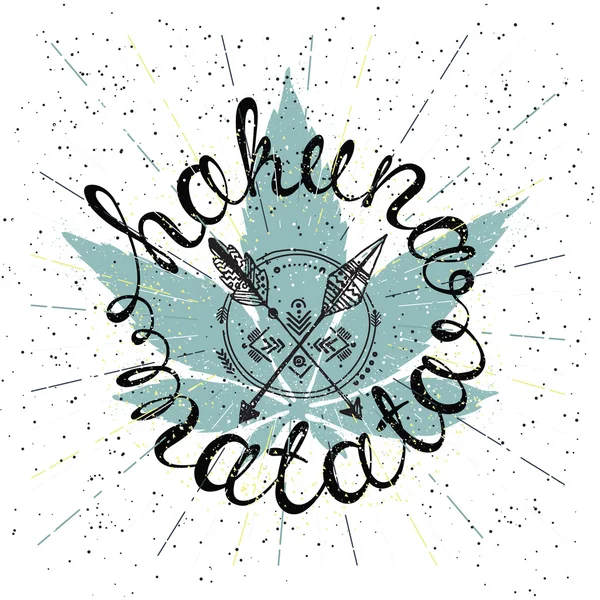 Native american poster, hipster, aztek style Perfect emblem for 