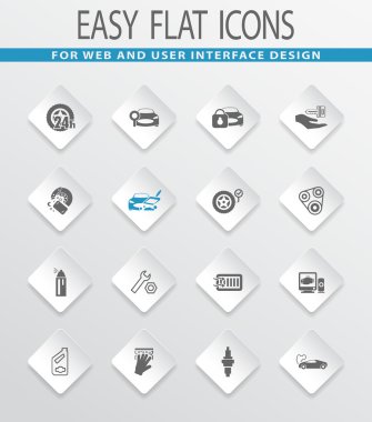 Araba Dükkanı Icons set