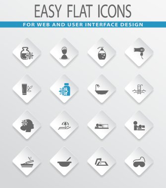 Spa icons set clipart