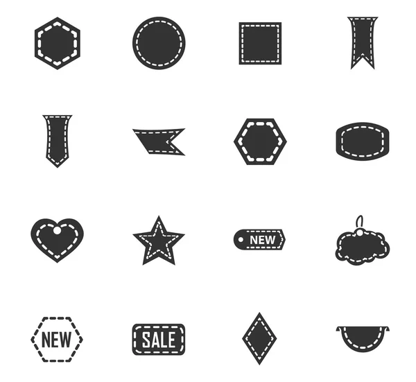 Stiker dan label baru menata ikon - Stok Vektor