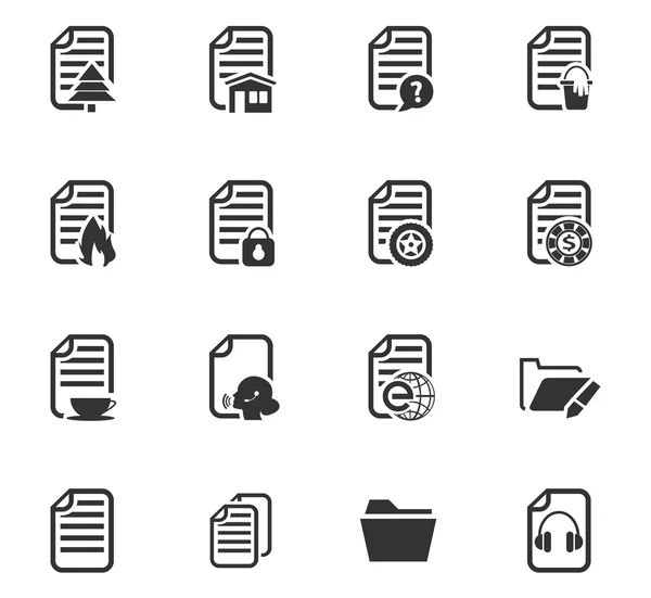 Documents Icônes Set — Image vectorielle