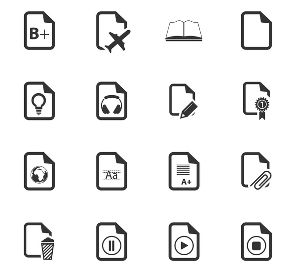 Documenten icons set — Stockvector