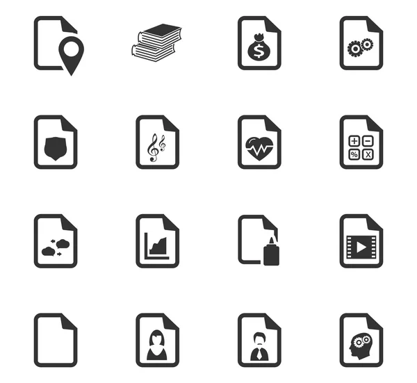 Documents icons set — Stock Vector