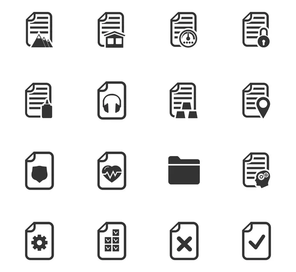 Documents icons set — Stock Vector