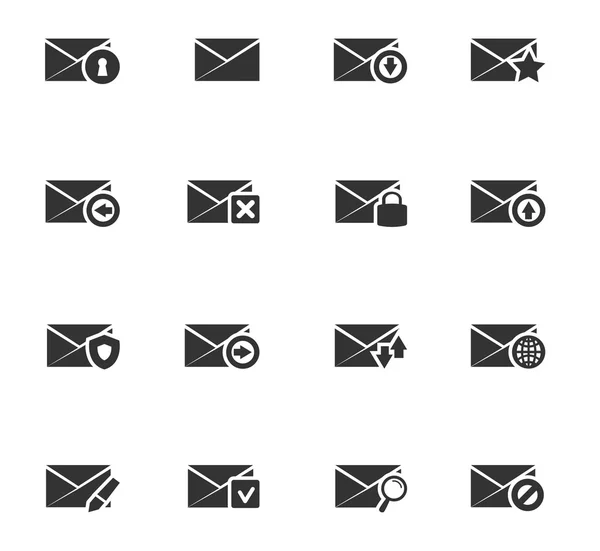Set di icone per posta e busta — Vettoriale Stock