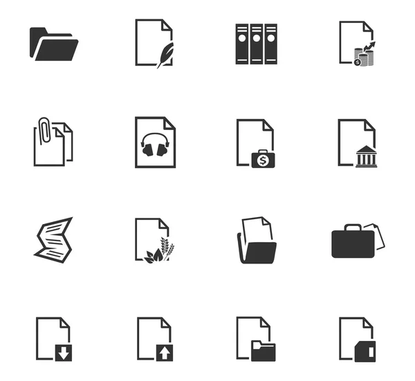 Dokumente Icons gesetzt — Stockvektor