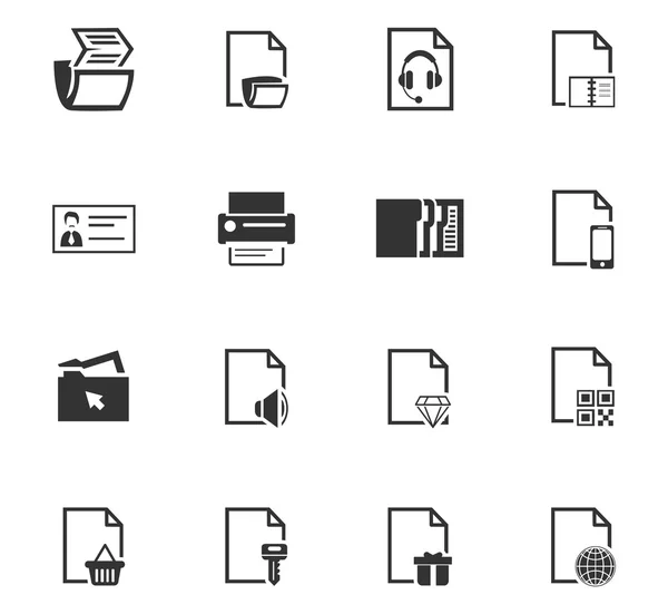 Documents icons set — Stock Vector