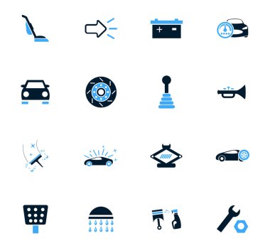 Araba Dükkanı Icons set