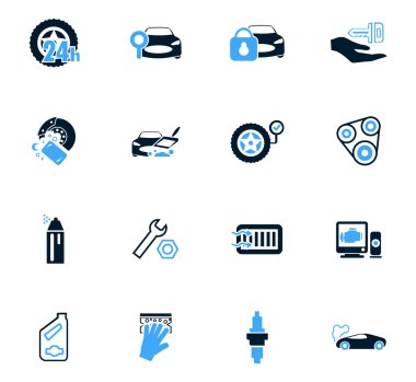 Araba Dükkanı Icons set