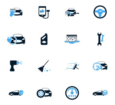 Araba Dükkanı Icons set