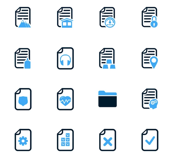 Documents icons set — Stock Vector