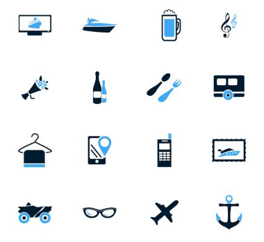 seyahat simgeleri ayarlandı