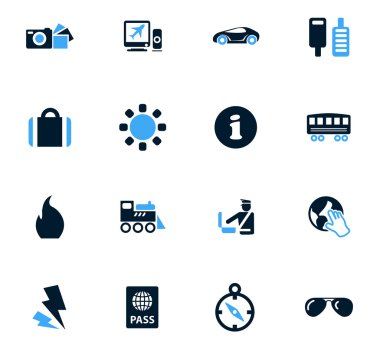 seyahat simgeleri ayarlandı