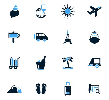 seyahat simgeleri ayarlandı