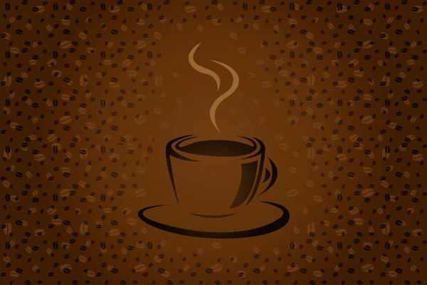 Xícara de café fundo — Vetor de Stock