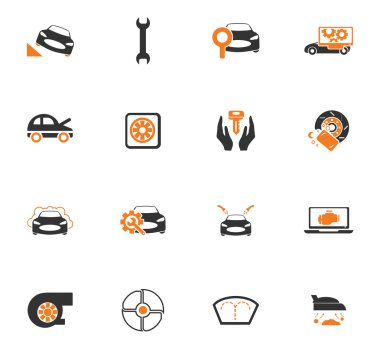 Araba Dükkanı Icons set