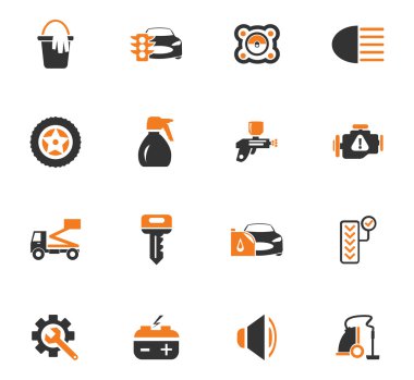 Araba Dükkanı Icons set