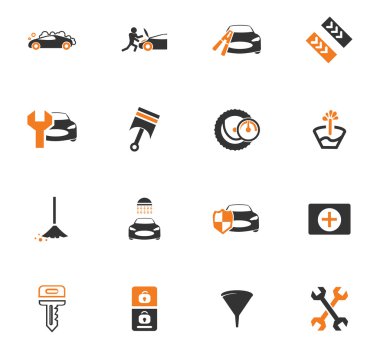 Araba Dükkanı Icons set