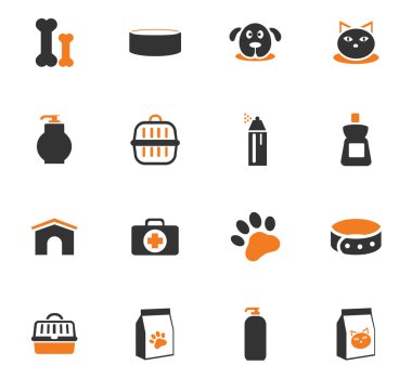 Evcil hayvan Icons set için ürünler