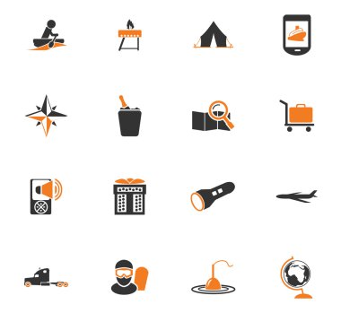 seyahat simgeleri ayarlandı