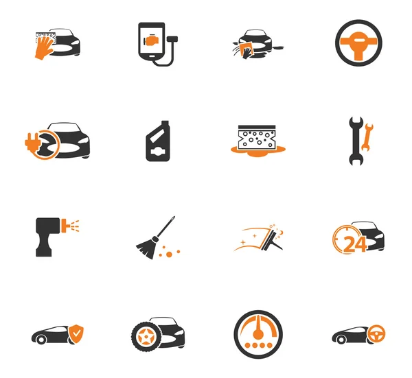 Tienda de coches iconos conjunto — Vector de stock