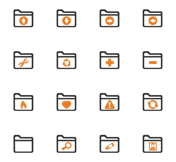 Набор значков папок — стоковый вектор
